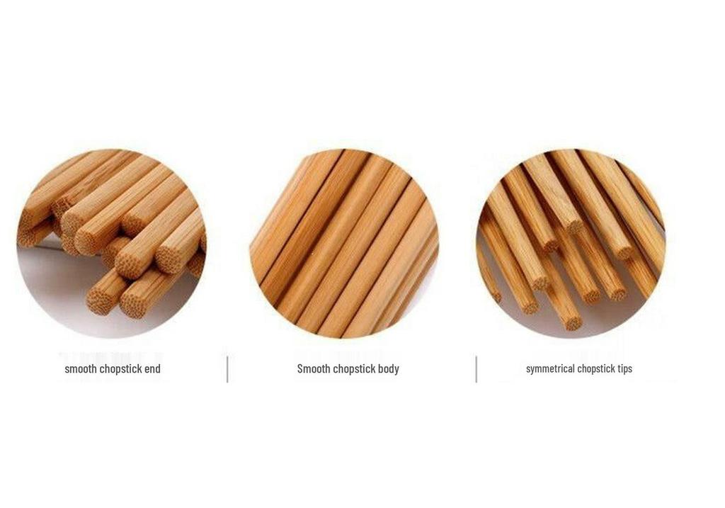 Individually Wrapped Carbonized Bamboo Chopsticks for Home, Restaurant, and Hotel Use – Thickened, Disposable, Multi-Specification