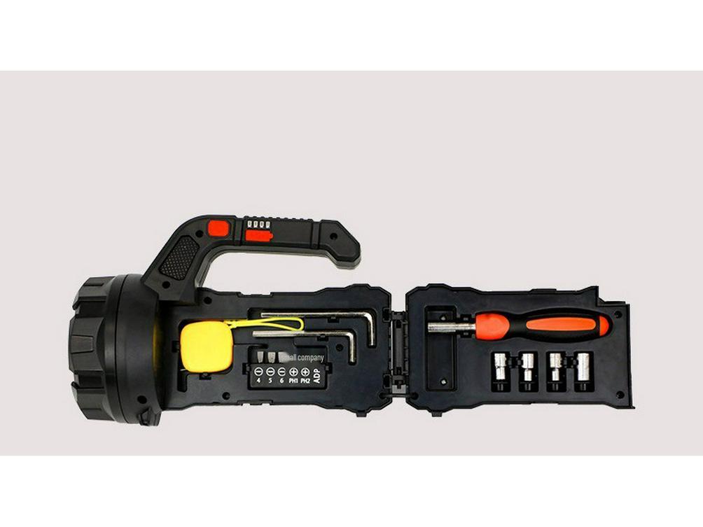 Cross-border Outdoor Multifunctional Flashlight: Long Battery, Long Range, Rechargeable, High Power Portable Handheld Light with Tools.