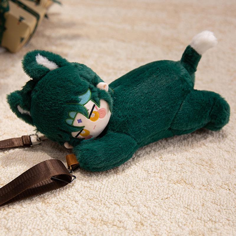 

Каэдэхара Кадзуха, Чжун Ли, Сяо и Тигнари Аниме Плюшевая Кукла Аксессуары для Рюкзака 38cm