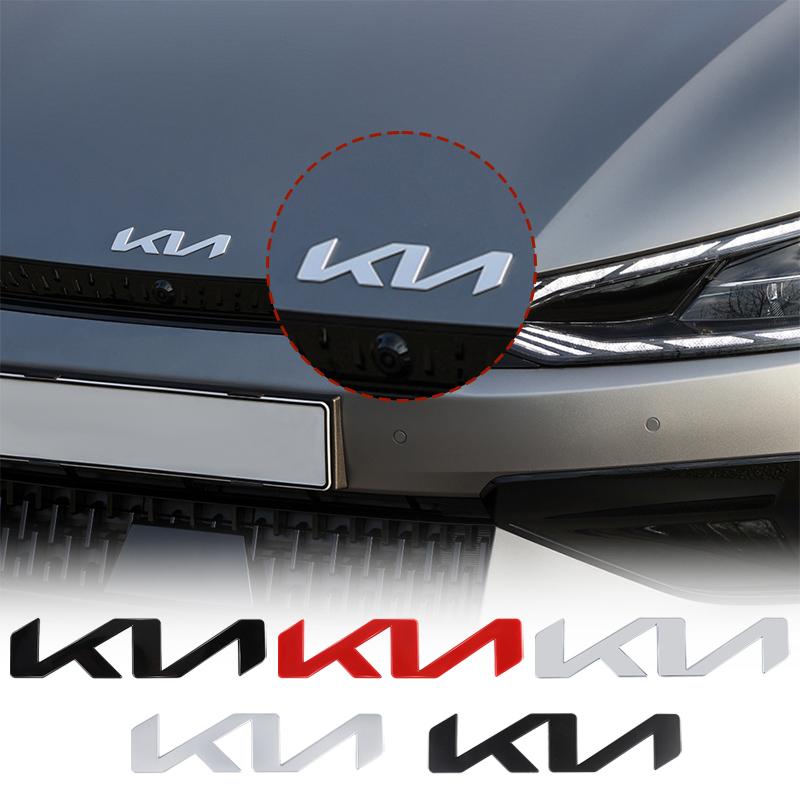 AABJA1 13cm 15cm 17.1cm 21.1cm Car Letter Front Head Hood Bonnet Emblem Rear Tail Bumper Trunk Sticker Badge Styling For KIA KN K5 K6