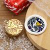Christmas Series Embossed Christmas Tree Lacquer Seal Head Brass Carving Wax Seal Decoration Gift for Lacquer Lovers