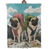 Pug Blanket Cute Pet Puppy Dog Fleece Throw Blanket Soft Lightweight Cozy Plush Flannel Blanket for Sofa Couch Bed Living Room