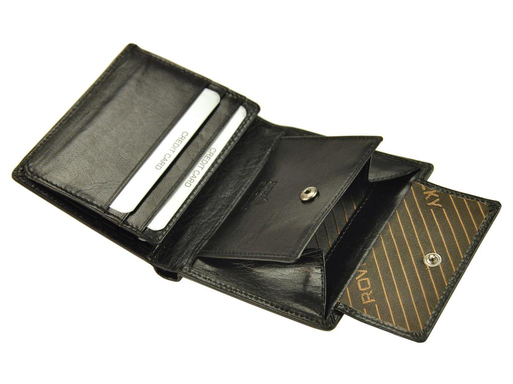 Herren Leder Geldbörse Rovicky PC-028-BAR RFID