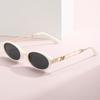 European and American retro rock style rhombus metal large standard inlaid modern retro charm sunglasses