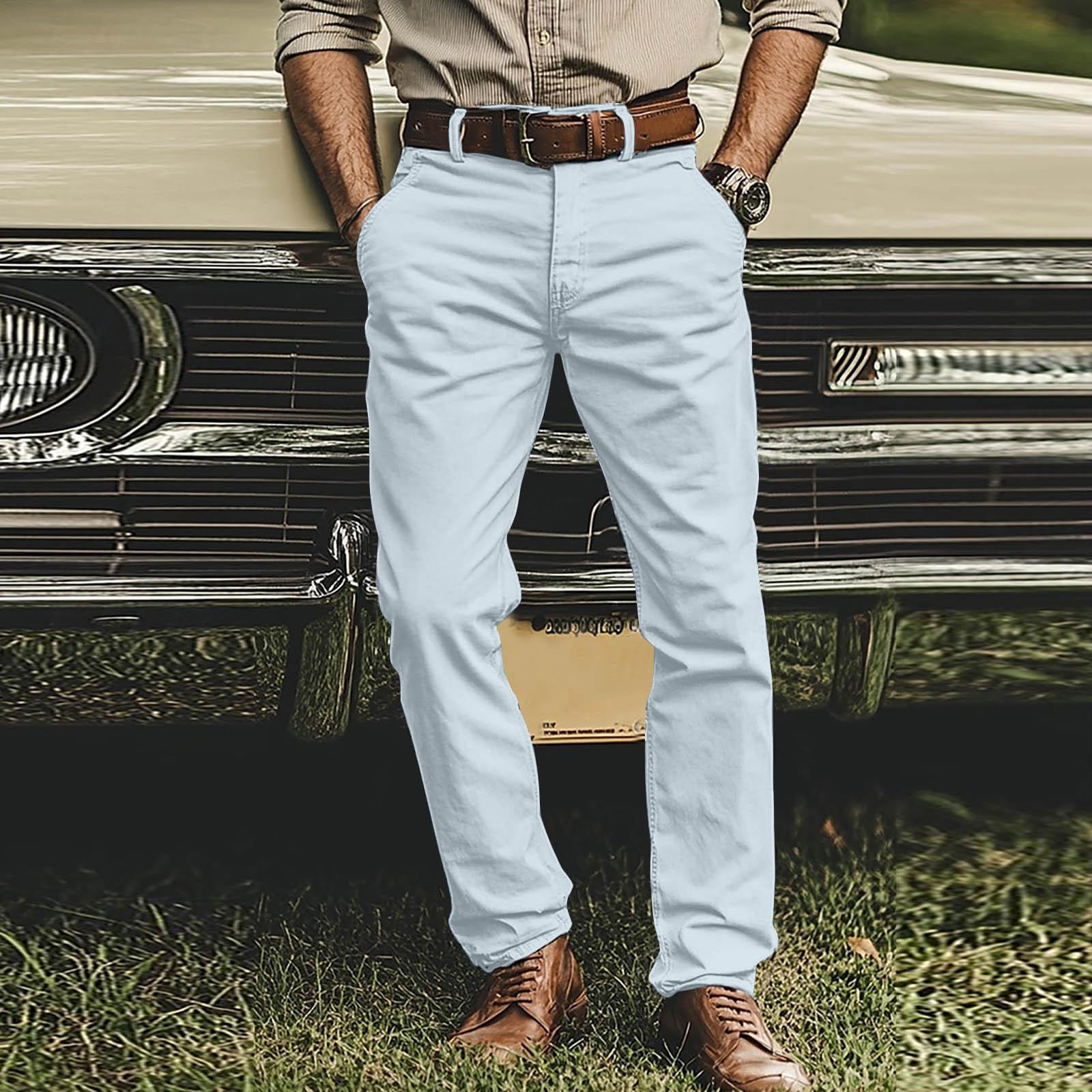 

Мужские комбинезоны, повседневные брюки с несколькими карманами и завязками, походные брюки, хлопковые саржевые брюки XL белый