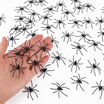 50/100Pcs 3cm Halloween Spider Scary Luminous Glow Spider for Halloween Party Home Indoor Outdoor Decoration Haunted House Props