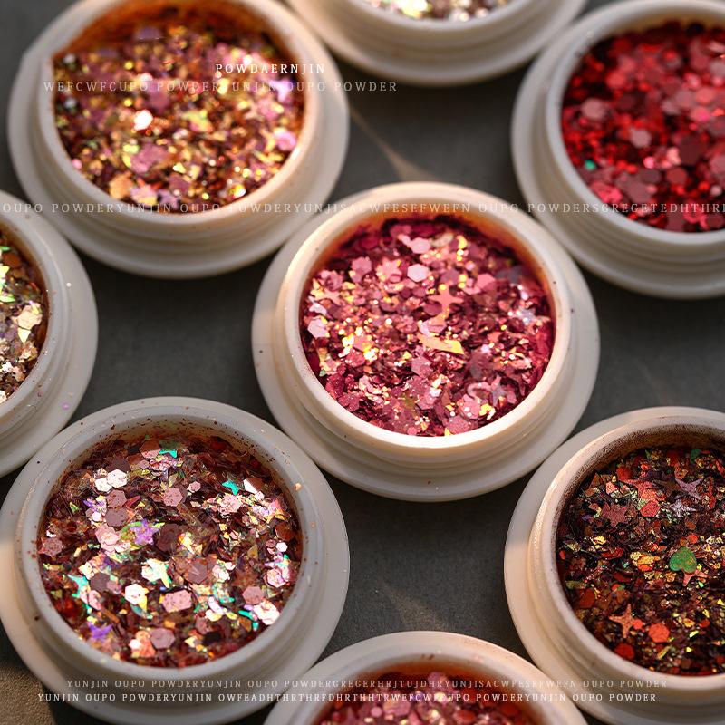 1Box Nail Art Decoration Glitter Sequins Nail Powder Sparkly Shinning Mixed Shape For Manicure Design Accessory