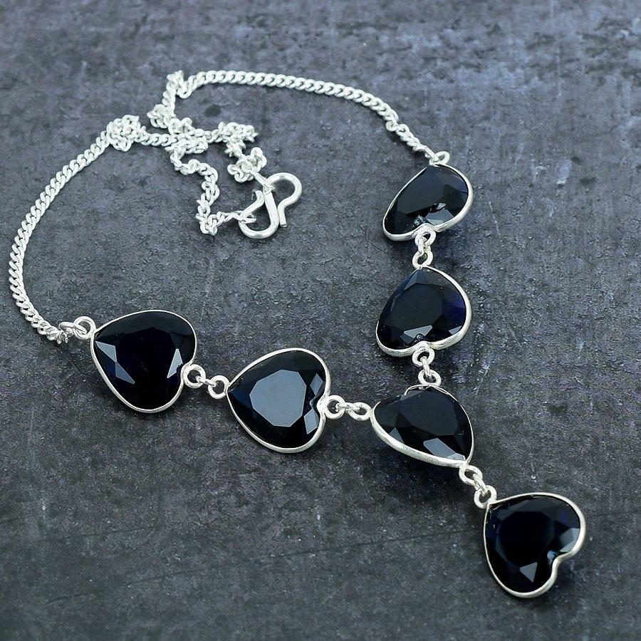 London Blue Topaz Gemstone 925 Sterling Silver Jewelry Necklace 18"