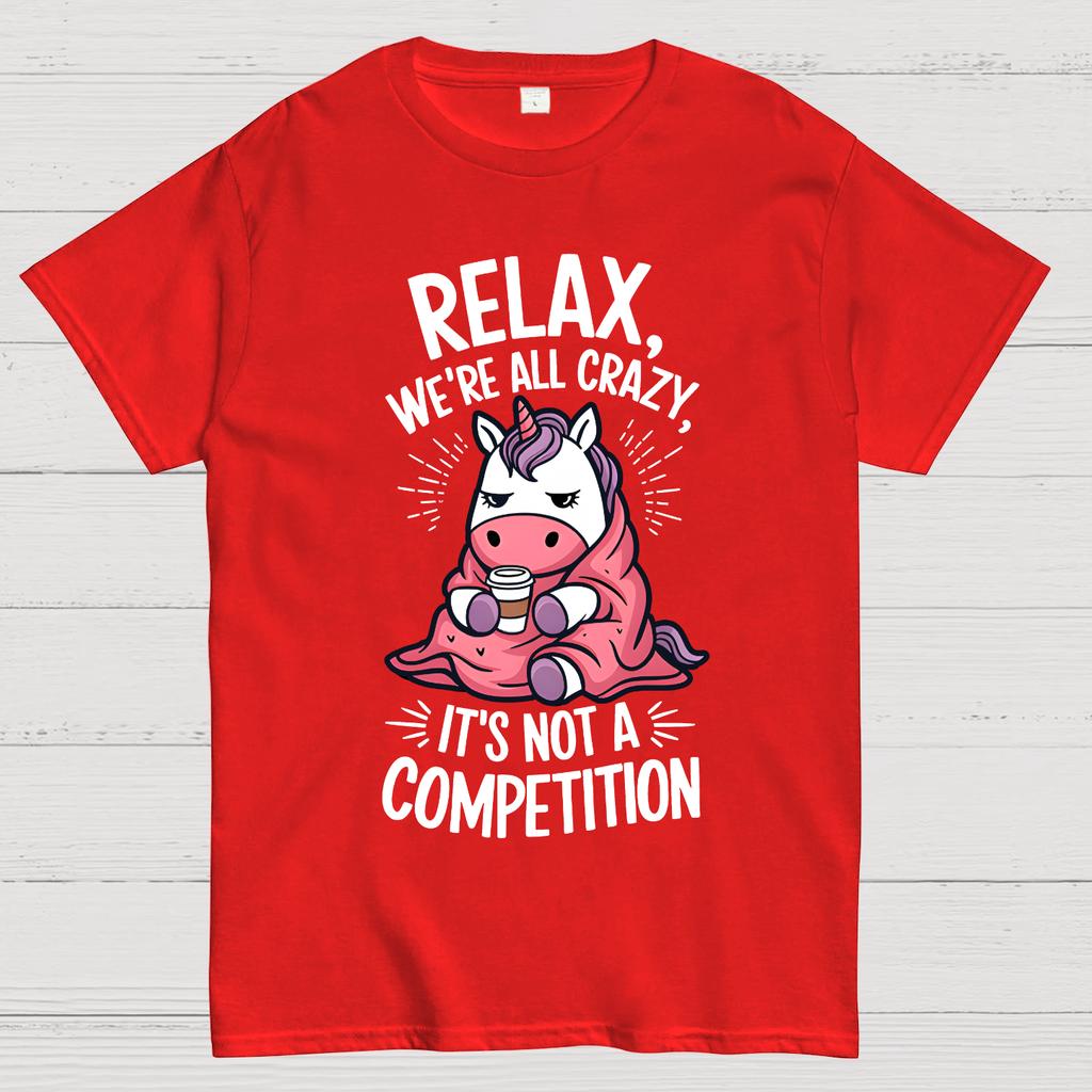 Relax It's Not a Competition Cotton Summer Casual Cool Loose T-Shirt