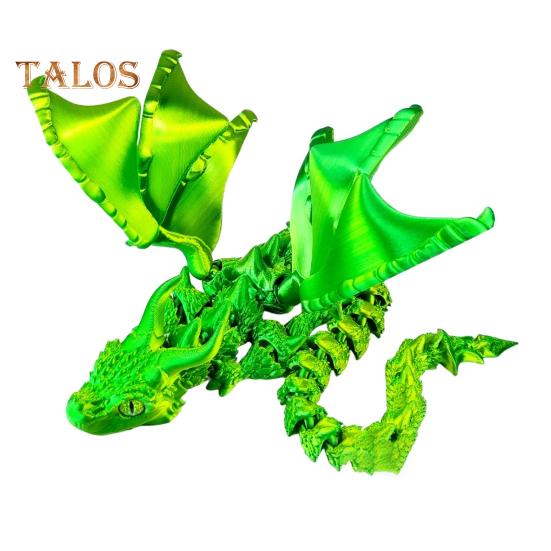 3D Baskılı Ejderha Süsü Kanatlı Eklemli Ejderha Esnek Ejderha Masa Evcil Hayvan Stres Giderici Oyuncak Yetişkinler Ev Ofis Dekoru