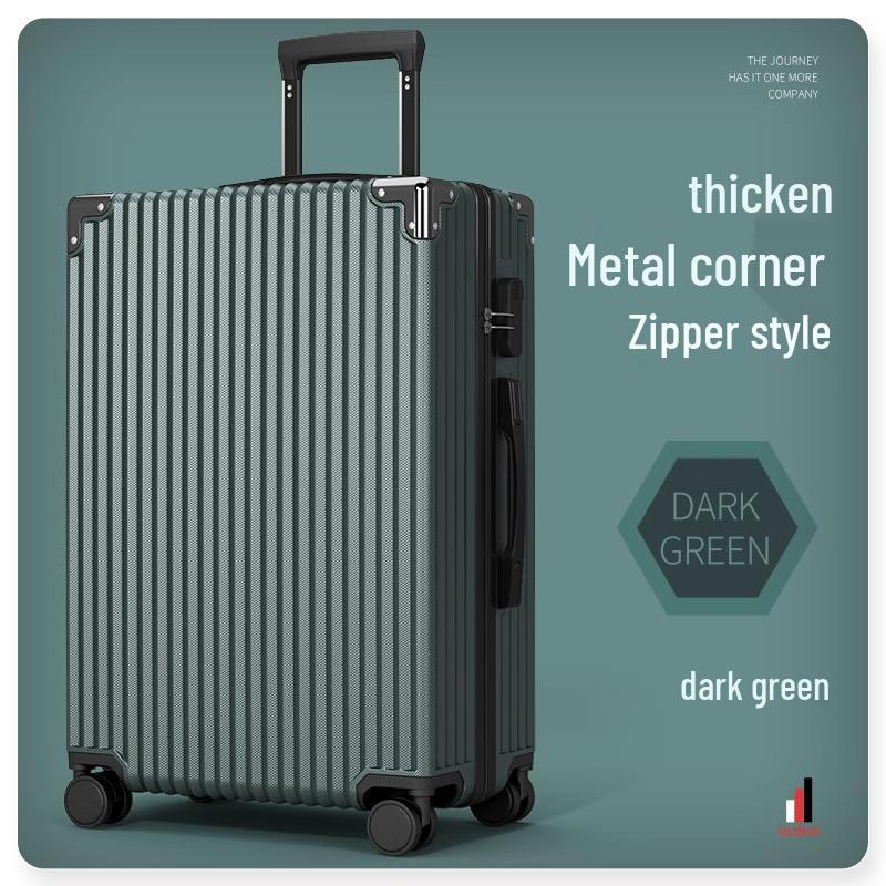 Ping Travel Suitcase: Large Capacity 28-Inch Leather Trolley with Lock for Men and Women, Compact Carry-on for Students.