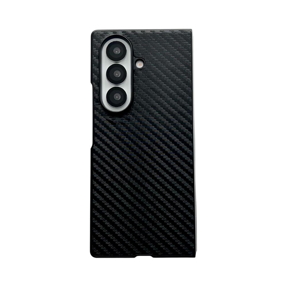 Luxury Business Sle Prom Leather Phone Case for Samsung Galaxy Fold 7 6 5 4 3 High Quality Carbon Fiber Shockproof TPU Protect Cover