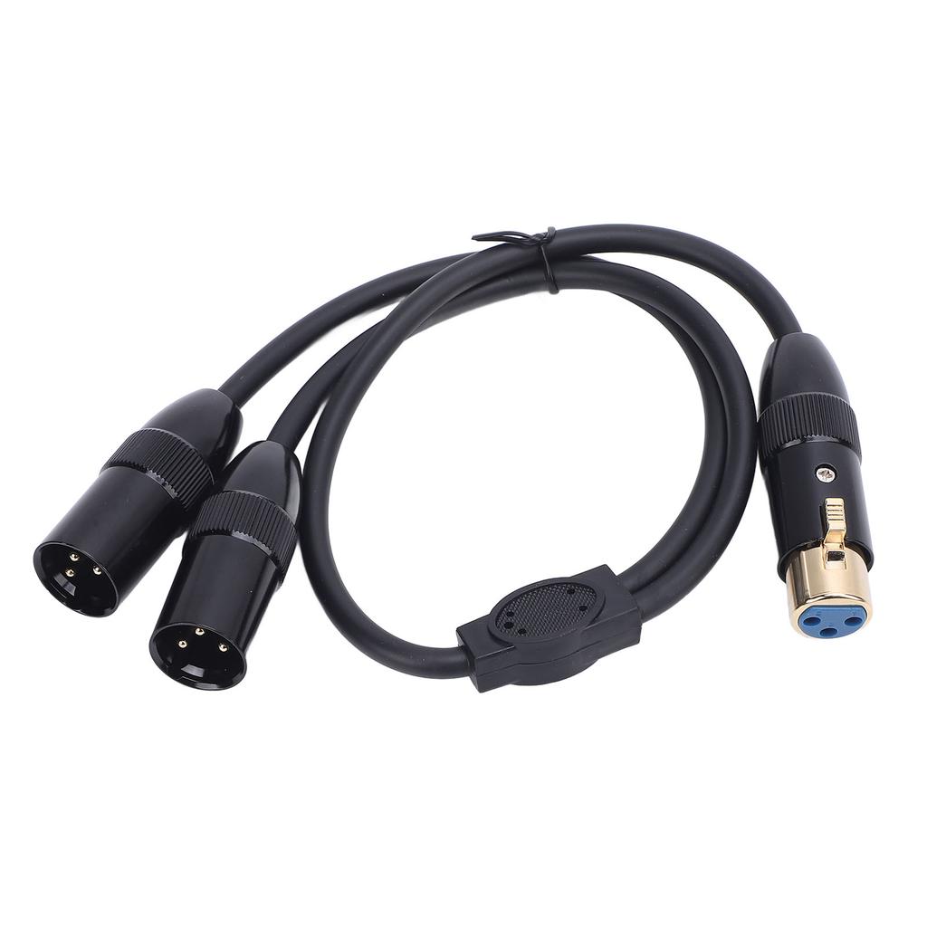 Microphone Y Splitter Cable 1.6ft 3 Pin Dual Female XLR To Male XLR Splitter Cable for Microphone
