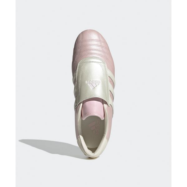 Adidas Taekwondo Leather Comfortable Versatile Non-Slip Durable Low-Top Training Shoes Women sneaker Pink Beige JR3955
