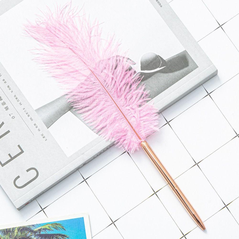 Quick-Drying Signature Pen Flurry Feather Ballpoint Pen Creative Neutral Gel Pens  School