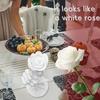 Skull With Florals Design Plastic Halloweens Decoration Easy Setups Indoor Outdoor Holiday Party Gothics Tabletop Display