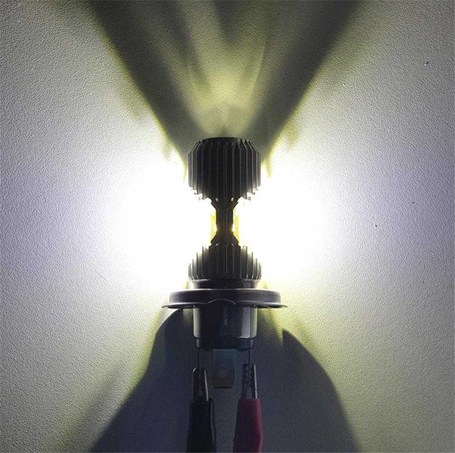 1P H4 White 5700-6500K Motorcycle Headlight LED Lamp Bulbs 1400LM IP67