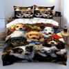 Dogs and flowers pattern. Bedding sets Duvet cover sets Duvet covers Pillowcases(1 * Duvet Cover 2 * Pillowcases without duvet insert)