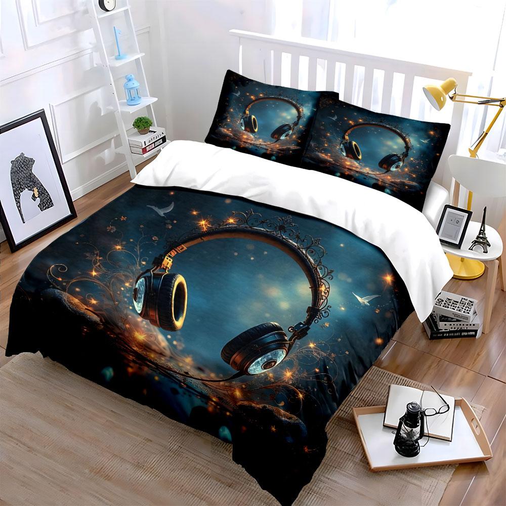 Fantasy Headset Decor Set Soft Comfortable Duvet Cover Bedding Set Included 1*Duvet Cover & 2*Pillowcases, Gift