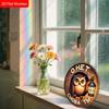 2D Plane Hanging Decorative Signs, Interior Wall or Door Decoration, Garden Decoration, Owl Pattern, Interesting Gifts for Family and Friends