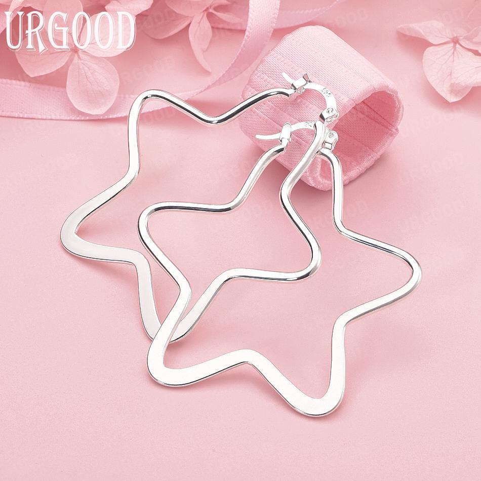 Модные серьги-пусеты  Звезда  из стерлингового серебра 925 пробы, свадебные украшения