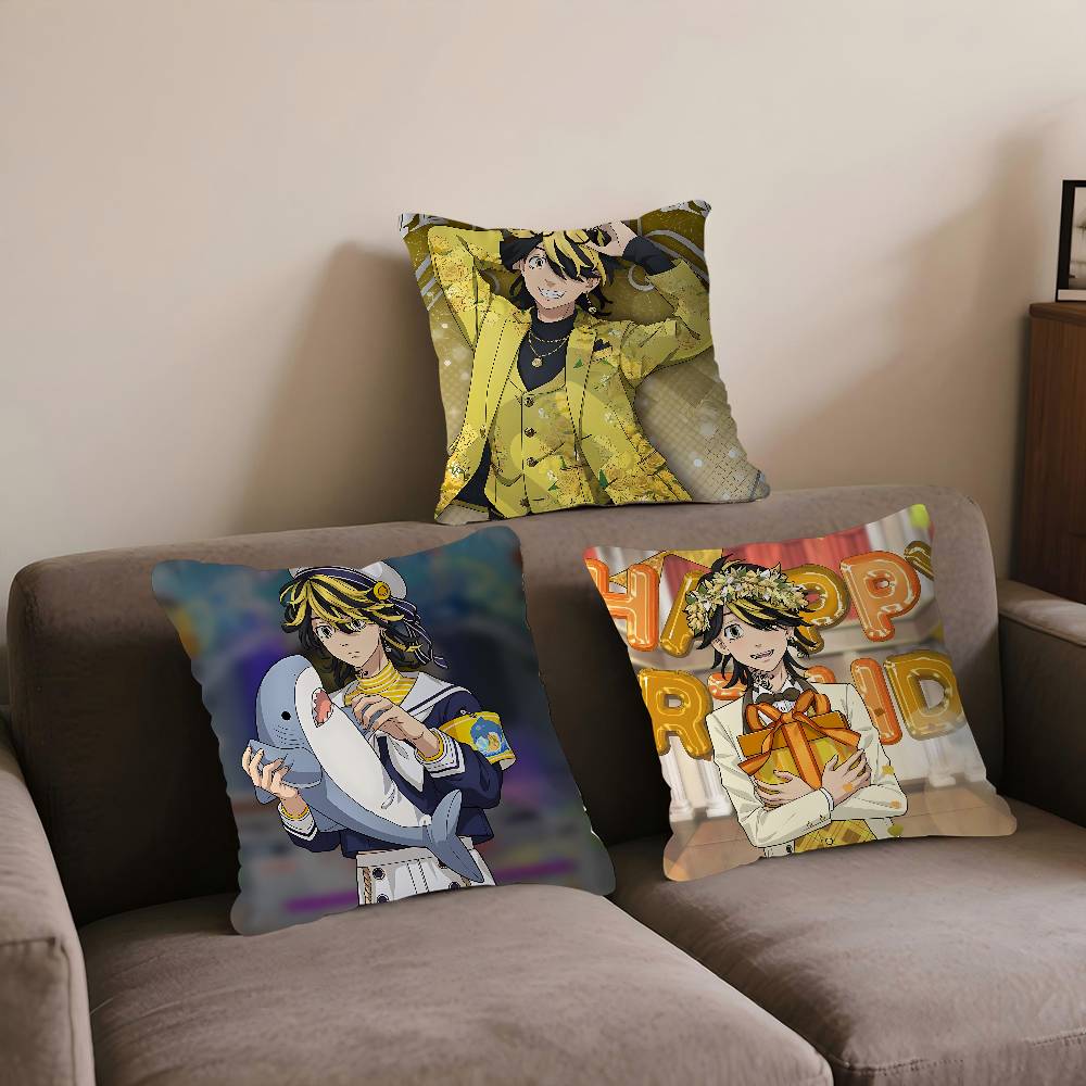Anime Hanemiya Kazutora Pillow Gift Home Office Decoration Bedroom Sofa Car Cushion Cover Case 45x45