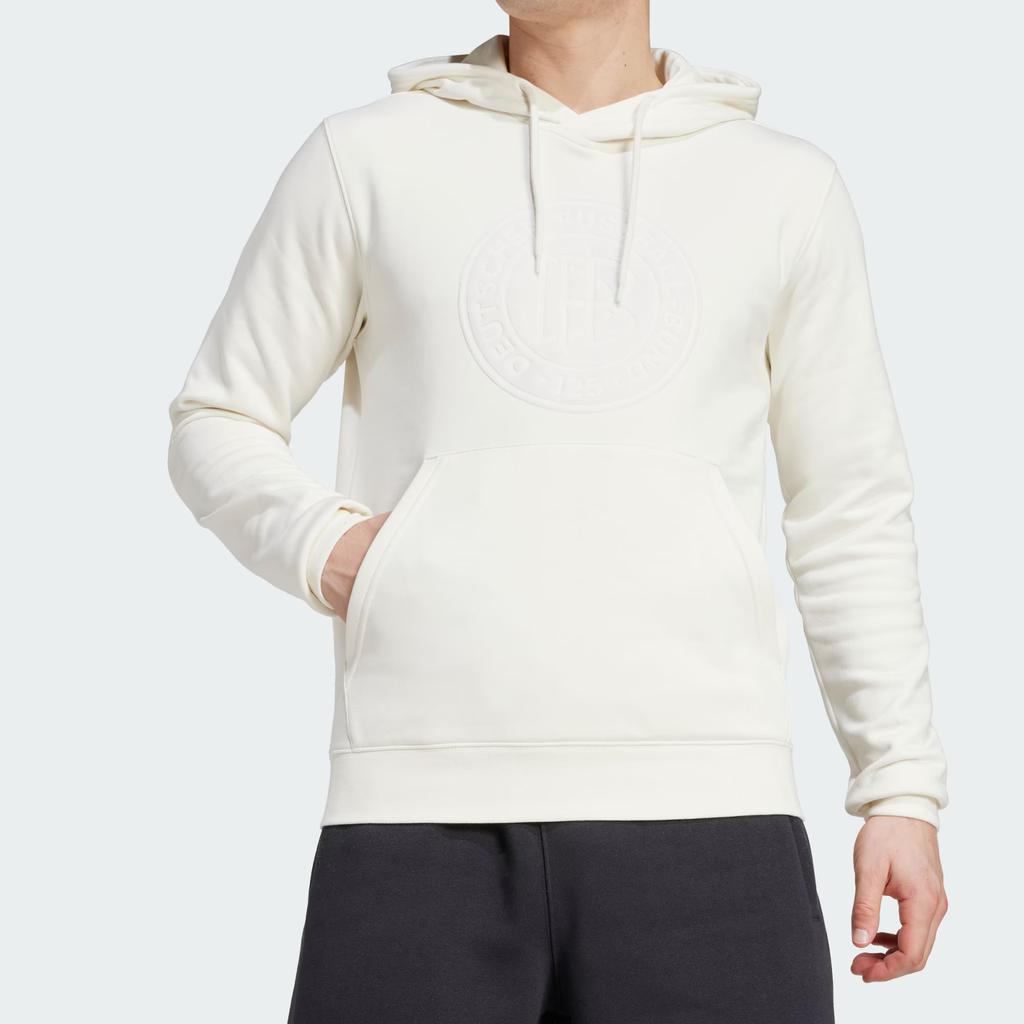Adidas Originals Anniversary Hoodie Germany 125th Anniversary Collection Casual Culture Hooded Sweatshirt Men hoodies Han-Jade-White JD7148