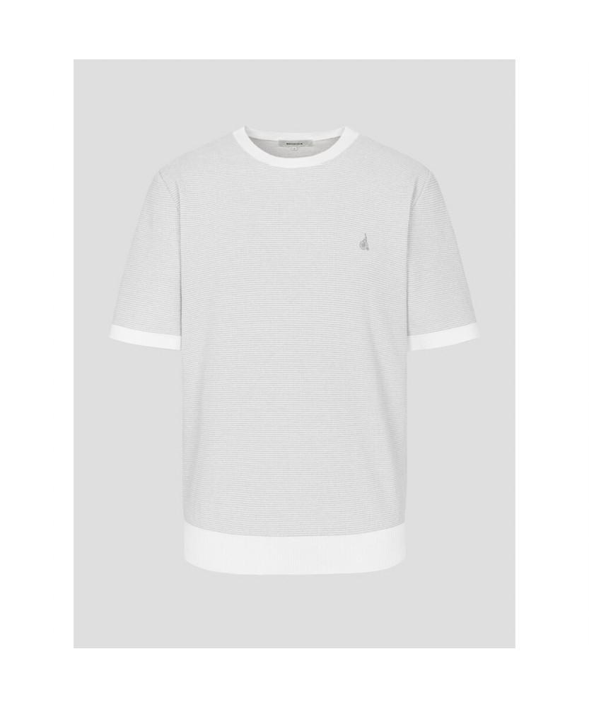 Binpolmen Two-Tone Texture Round Knit Light Gray