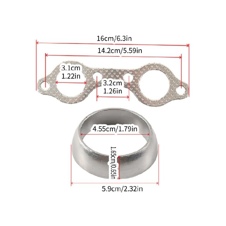 Professional Exhaust Manifold Gasket Spring set Stable Exhaust System Upgrades Simple Installation Suitable for Vehicles