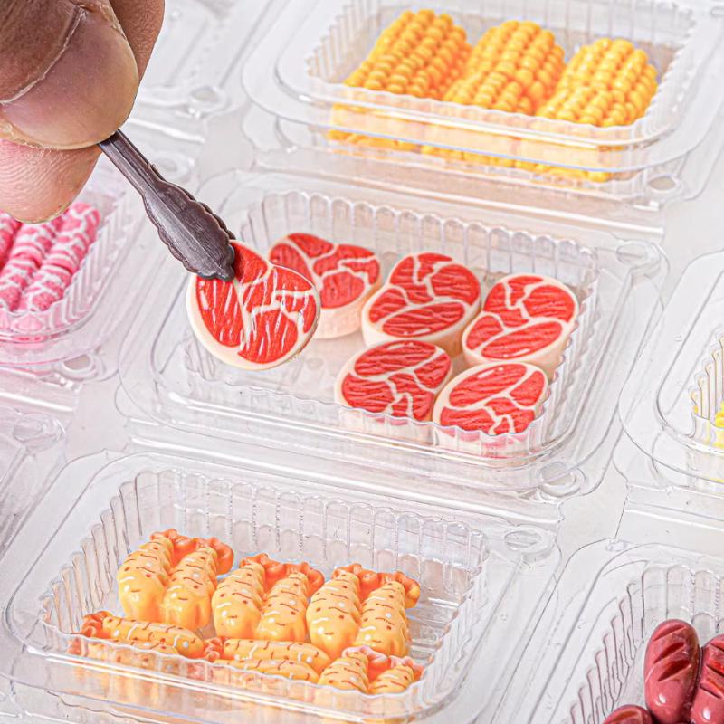 1/3 Boxs Miniature Simulation Delicious Barbecue Ingredients Food Toys Creative Models For Doll House Accessories