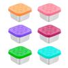 Stainless Steel Snack Box Leak Proof Food Container Sauce Cups with Silicone Lids 60ml Leak-Proof Condiment Bowls for Salad Dressing Ketchup