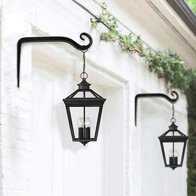 Wandhängekorb Eisen Blumentopf Pflanzenstütze Hänger Haken Innen Außen Zuhause Garten Hängende Laterne Dekoration