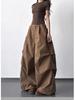 American Retro Pleated Loose Wide-Leg Pants for Tall Individuals
