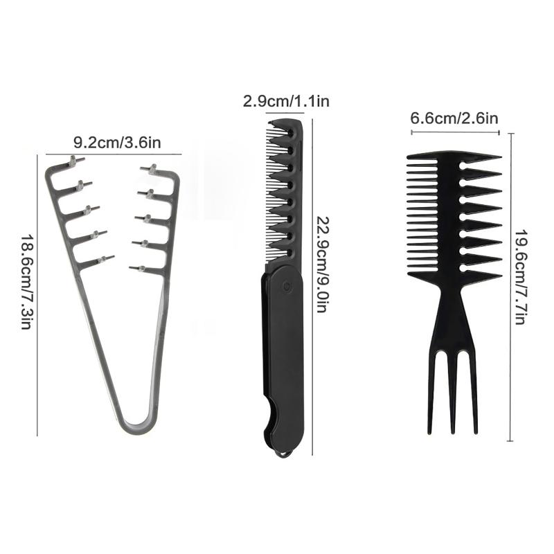 

3Pcs Hair Styling Comb Kit Men Women Instant Volume Texture Comb For All Hair Types Voluminous Wide-Toothed Anti Static Comb