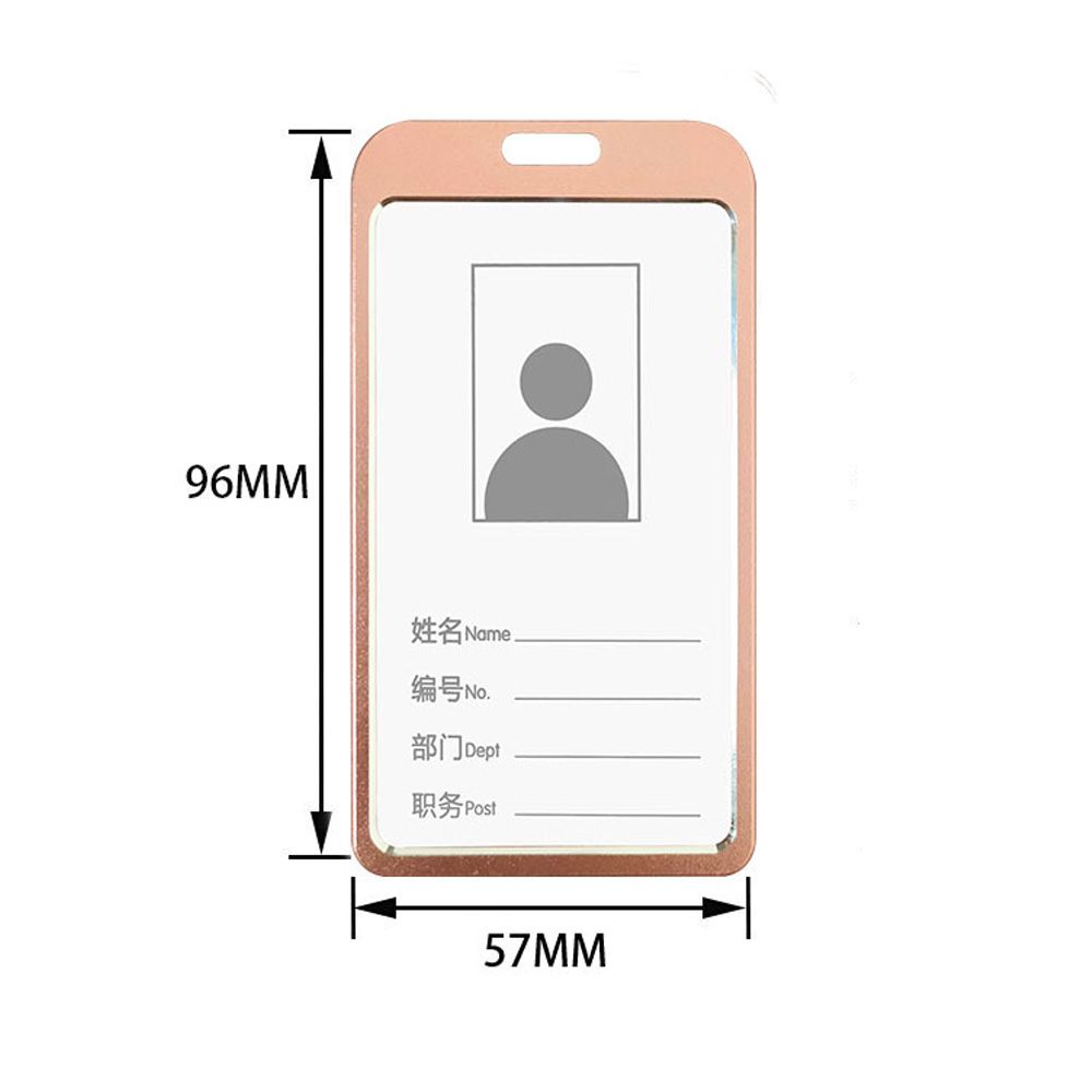 Étui Identité à Pince Métallique Fournitures de Bureau Porte-Badge Couvercle Nom Support Carte Vertical Porte-Carte