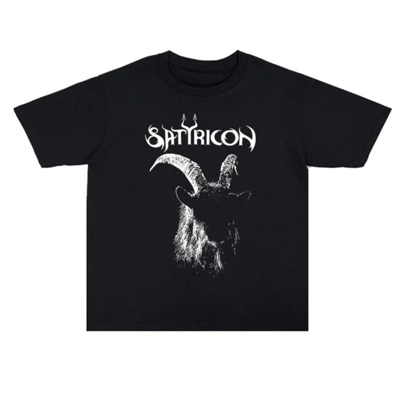 2025 Summer Black Metal Satyricon Rock Band Printed Loose Men s and Women s T-shirt High Quality Short Sleeve Tee XXXXXL разноцветный