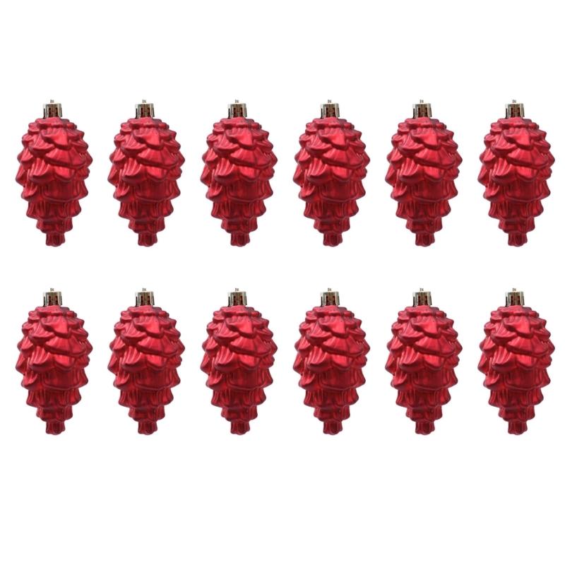 2Pieces Shimmering Pinecone Holiday Decorations Not Traditional Design Christmas Hanging Ornaments