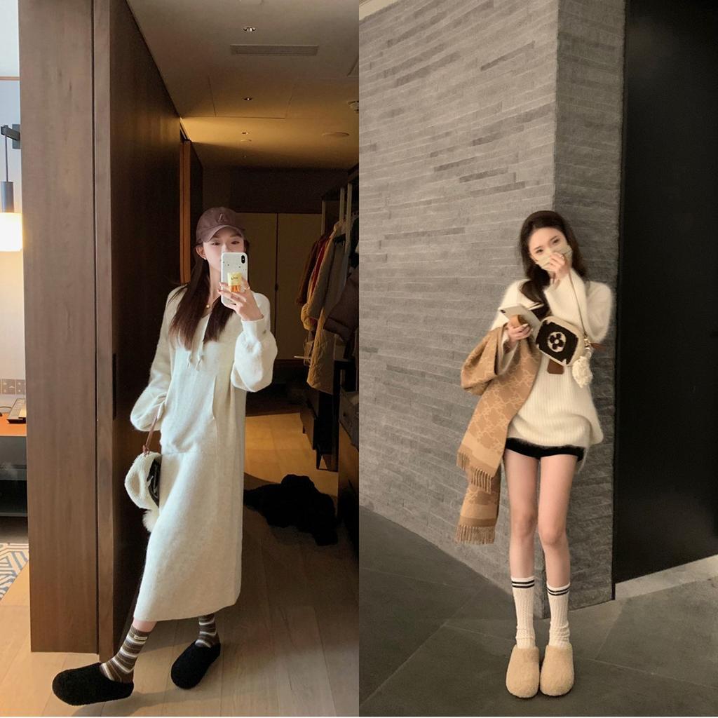 Grape Mother Studiolee Bag Head One Pedal Thermal Cotton Shoes Plush Half Slippers Women Wear Autumn and Winter