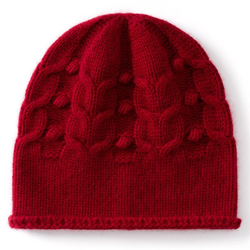 Unisex Cashmere Knit Beanie Hat Winter Warm Wool Cap Outdoor Cycling Cold Weather Accessory