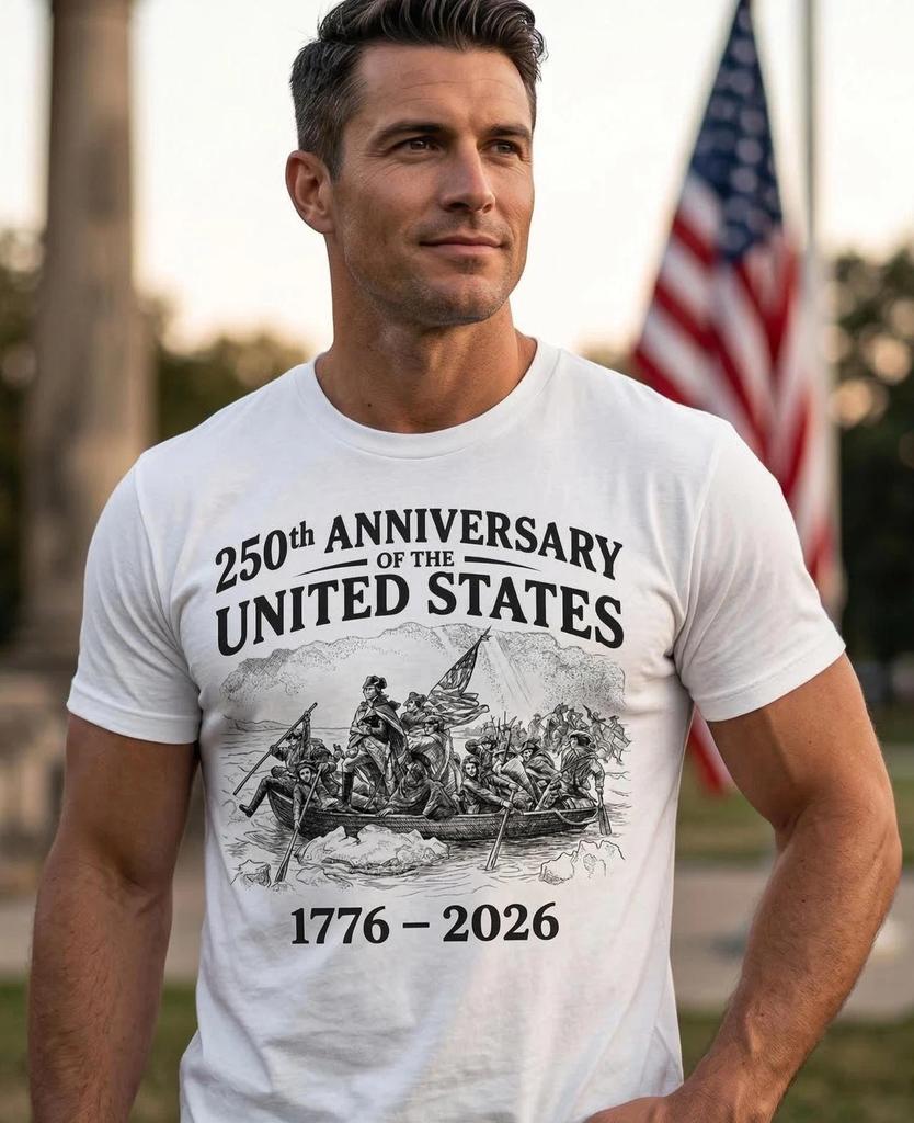 Maglietta 250° Anniversario USA 1776-2026, Maglietta Patriottica America 250, Rivoluzionaria