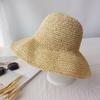Summer Fashion Women Straw Hat Lady Summer Sun Hat Visor Cap Panama Style Bucket Cap Strawhat Beach Hat Outdoor Girl Cap