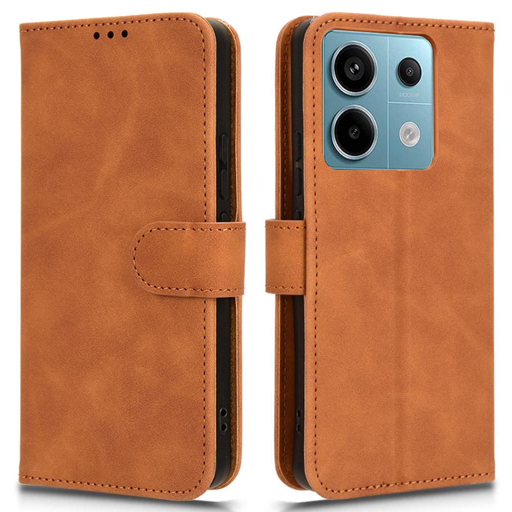 Pentru Xiaomi Redmi Note 13 Pro 5G/Poco X6 5G Husă Portofel Textură Piele la Atingere Husă Telefon din Piele