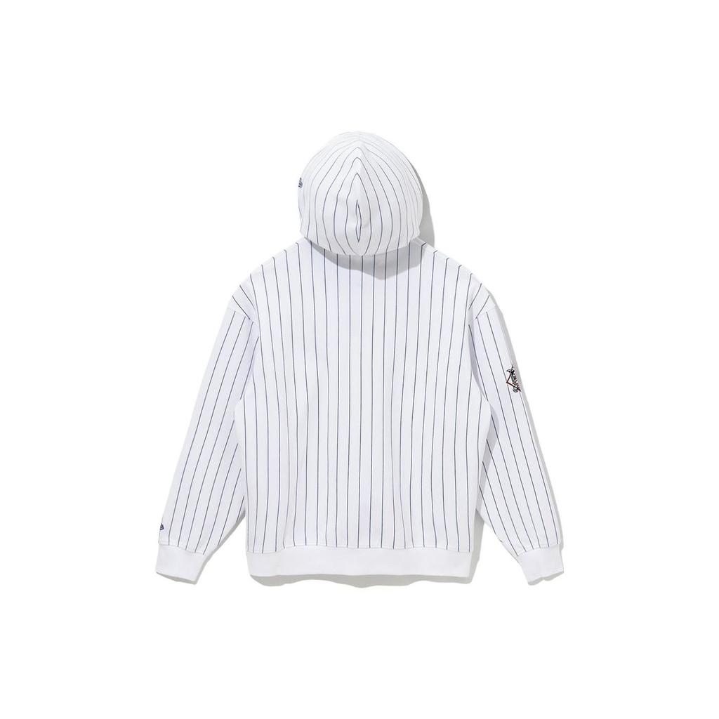 New Era New York Mets Striped Zip-Up Hoodie Unisex hoodies White 13781115