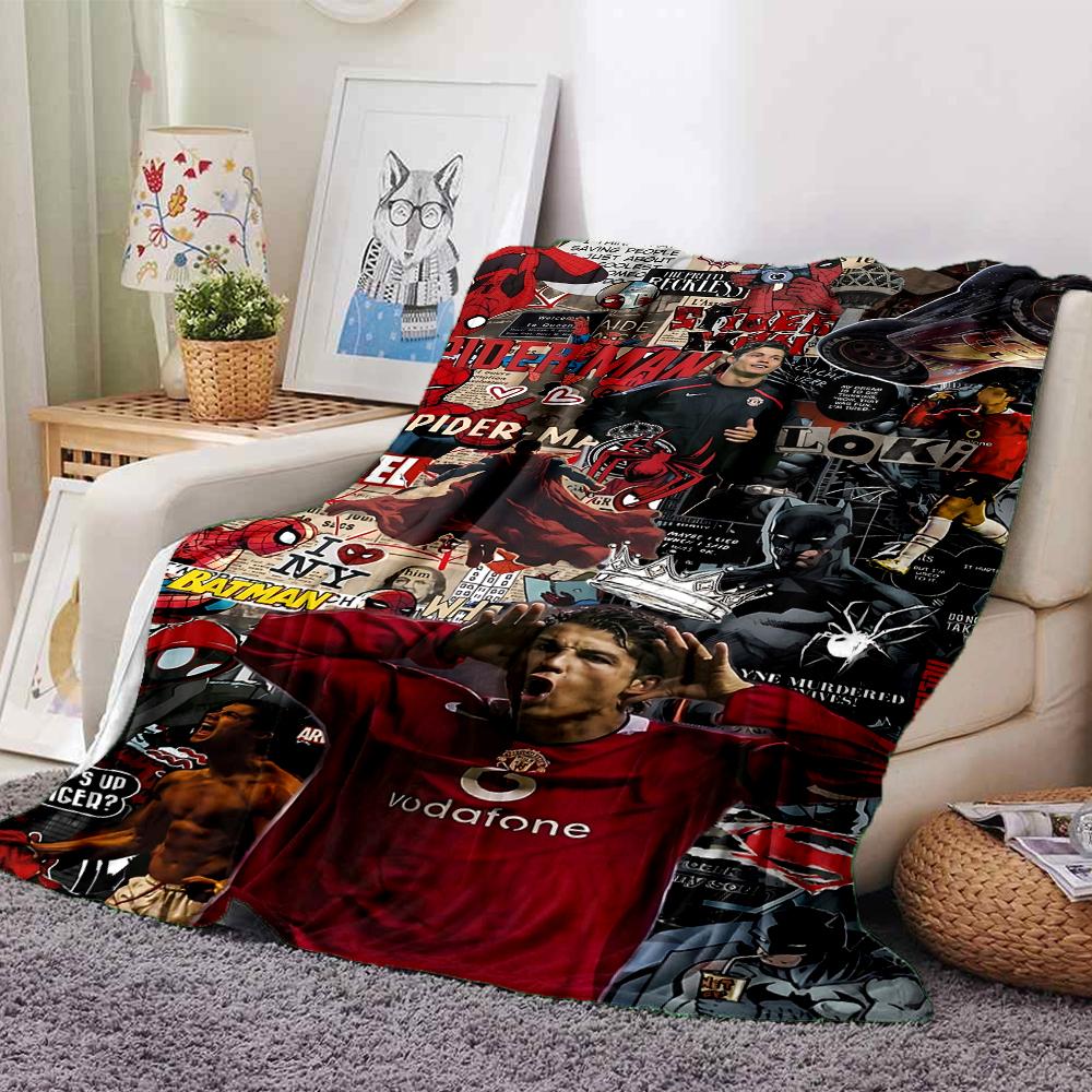 Portugal Football Spirit printed flannel breathable and warm blanket, a stylish home gift, suitable for home, office and bedspread use. 0713a15