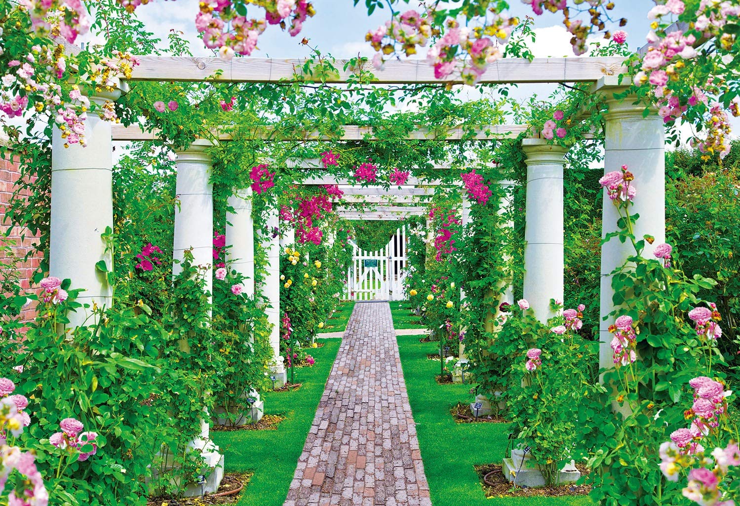 Epoch Jigsaw Beautiful Gardens of the English Rose Garden Includes and Score Ticket 300-Piece Puzzle, Flower/Garden, World (26x38cm), 25-185, Glue,