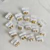18K Gold Plated Stainless steel Waterproof Heart Stud Earrings, Bold Vintage Chunky Jewelry for Women