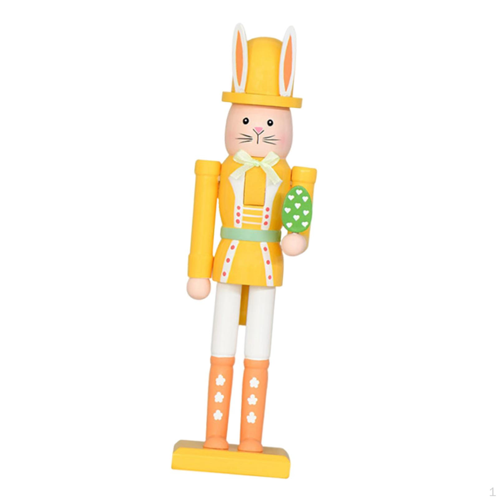 30cm Easter Bunny Figurine, Table Decoration, Animal Sculpture for Shelf, Desk And Party. жёлтый