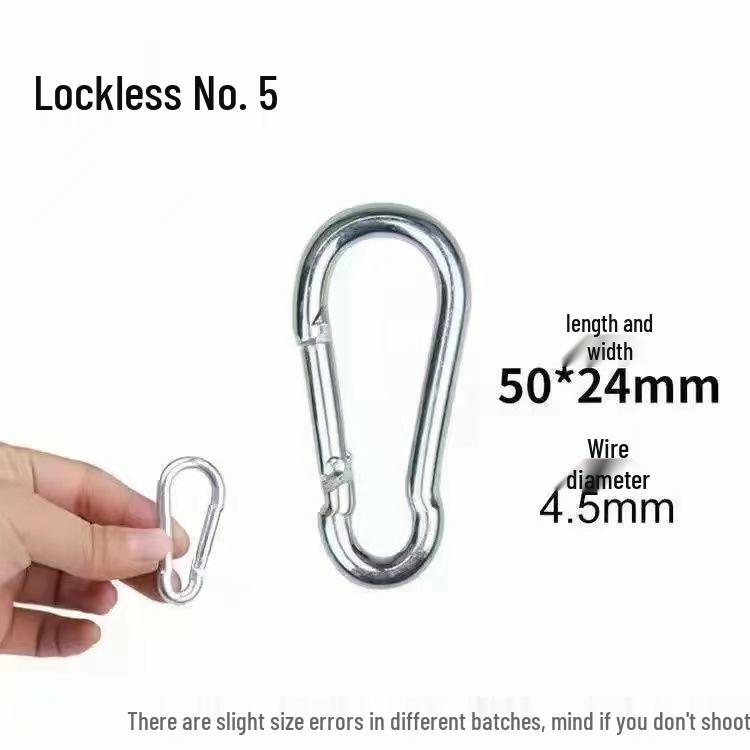 

Galvanized Iron Safety Buckle & Latch Hook for Dog Chains and Carabiners