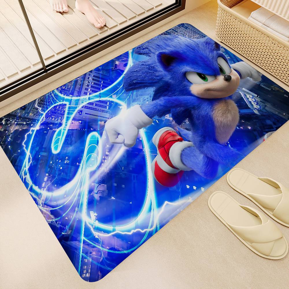 Game S-Sonic Movie Floor Mat Rectangle Anti-slip Home Soft Badmat Front Door Indoor Outdoor Mat Welcome Doormat