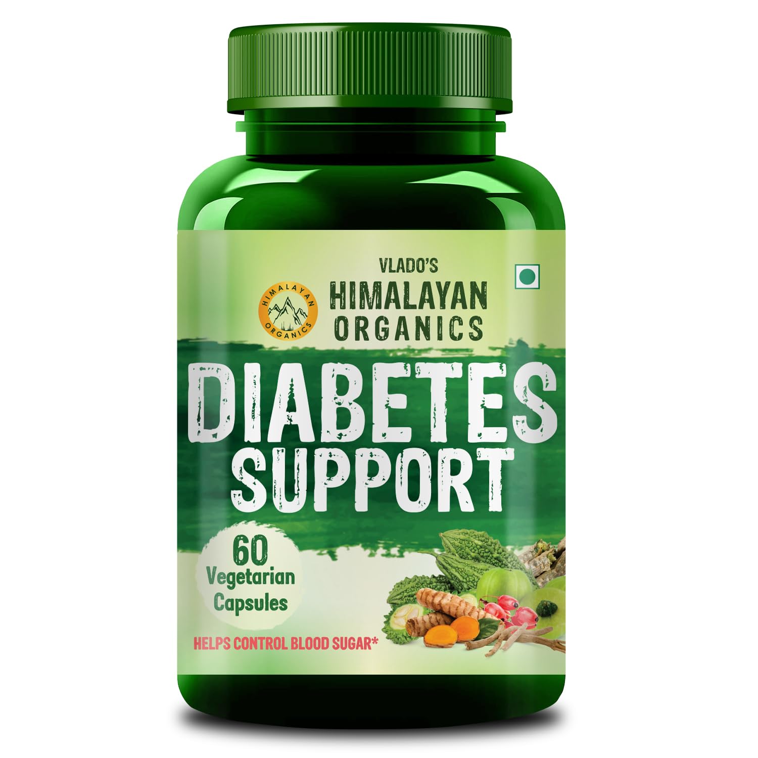

Vlado s Himalayan Organics Добавка для підтримки при діабеті 60 рослинних капсул Трав яна формула для підтримки рівня цукру в крові